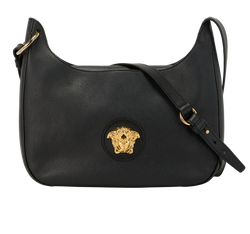 Medusa Shoulder Bag, Leather, Black, MII, 2*